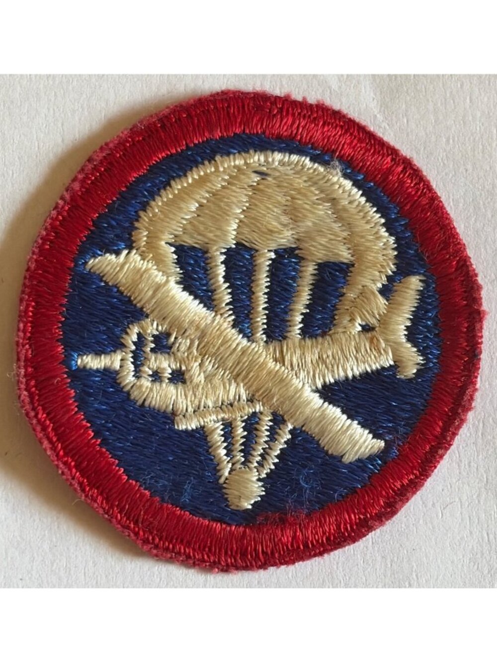 VTG US Army Airborne Paratrooper Enlisted Cap Patch Embroidered Insignia Badge